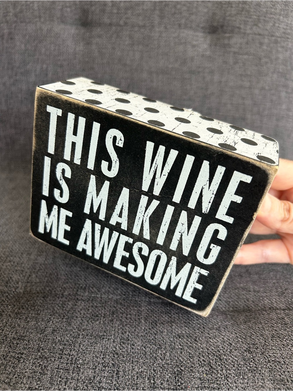 Primitives by Kathy ‘This Wine Is Making Me Awesome' Block Decor, Black, White